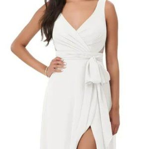 Floor length chiffon dress